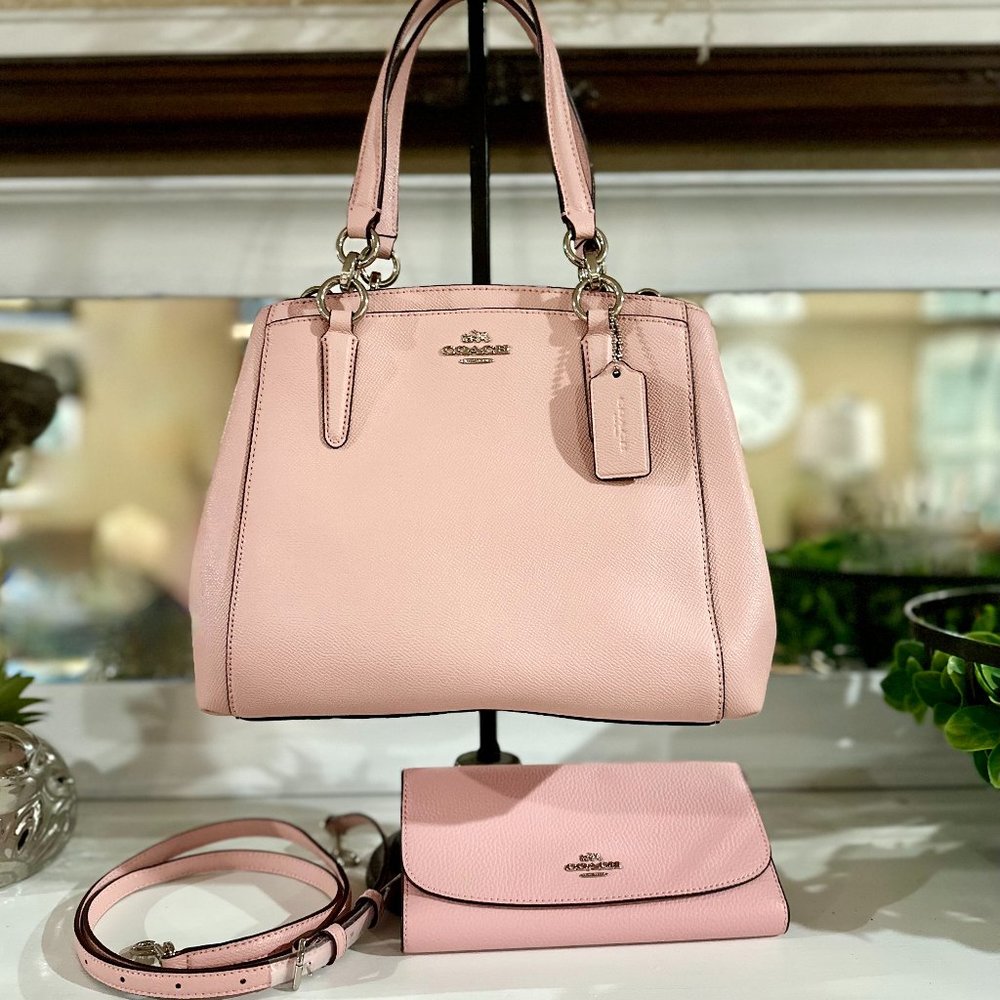 NWT Coach Minetta F57847 Satchel Blush & Wallet F16613